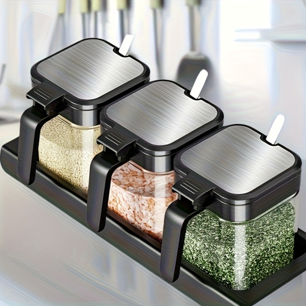 Korean Kitchen Gadgets - Frascos de vidrio para especias con