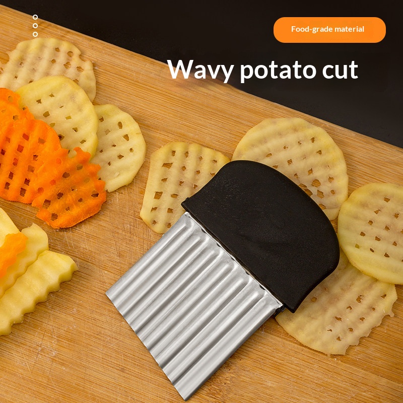 Kitchen Gadgets Vegetable Cutter - Cortador de Patatas Onduladas de Acero
