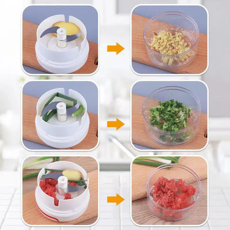 Trituradora de ajo de plástico - Kitchen Gadgets Vegetable Cutter reseña y precio