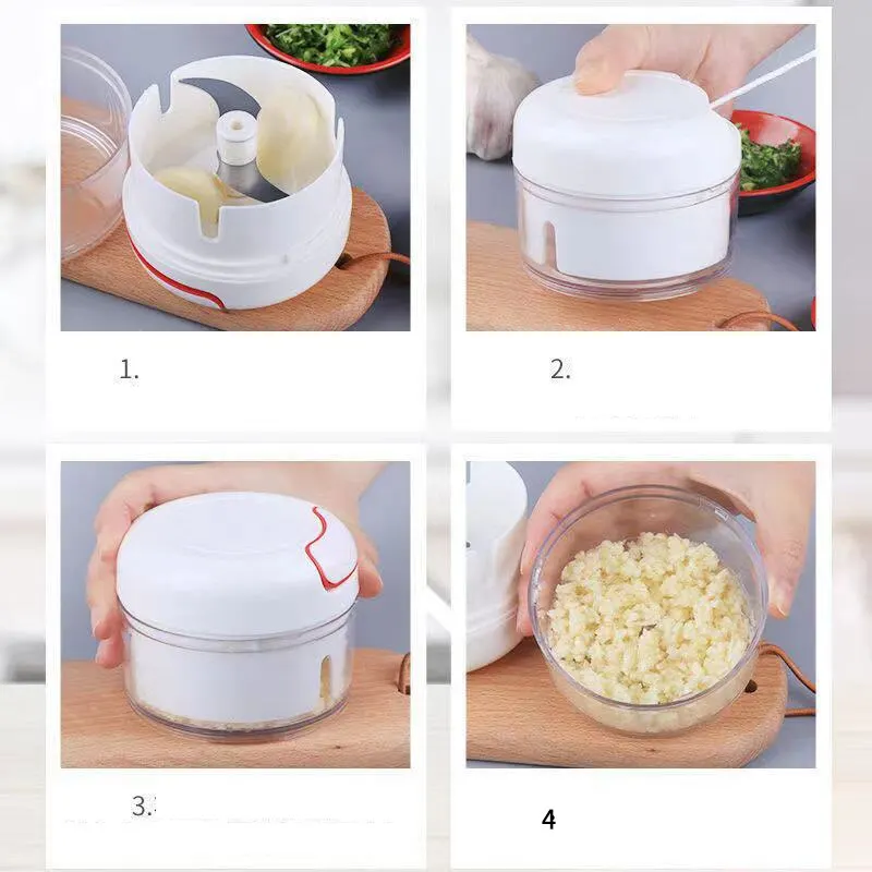 Trituradora de ajo de plástico - Kitchen Gadgets Vegetable Cutter reseña y precio
