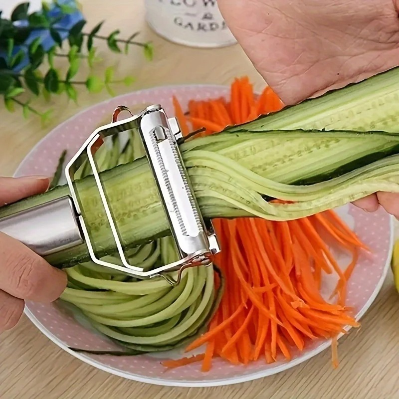 Pelador de Cocina de Acero Ino - Kitchen Gadgets Vegetable Cutter reseña y precio