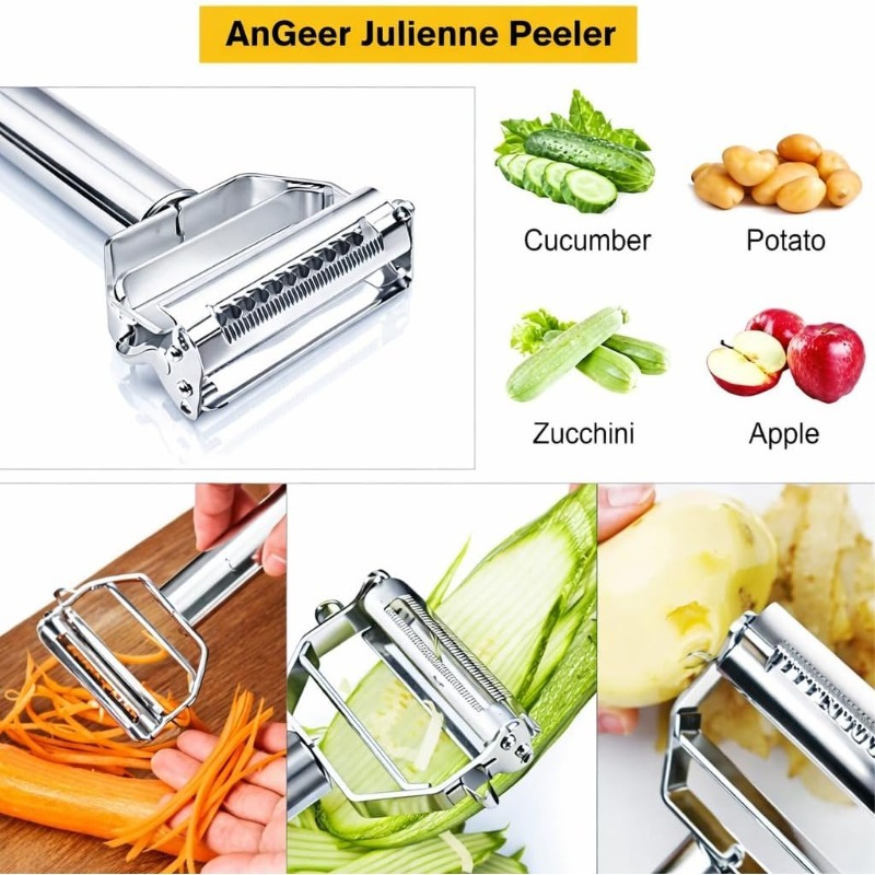 Pelador de Cocina de Acero Ino - Kitchen Gadgets Vegetable Cutter reseña y precio