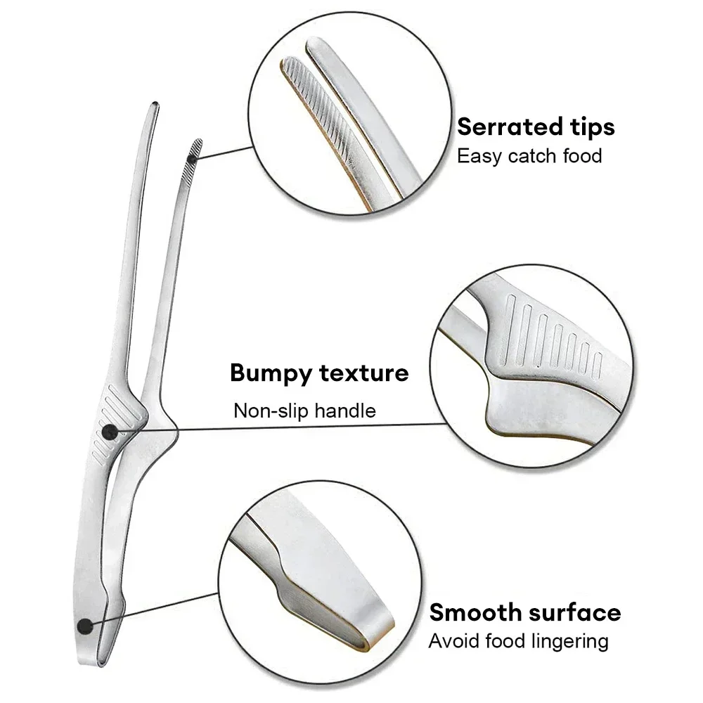 Pinzas para alimentos de acero - Korean Kitchen Gadgets reseña y precio